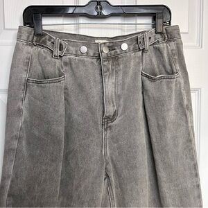 POL Charcoal Gray Wide Leg Jeans